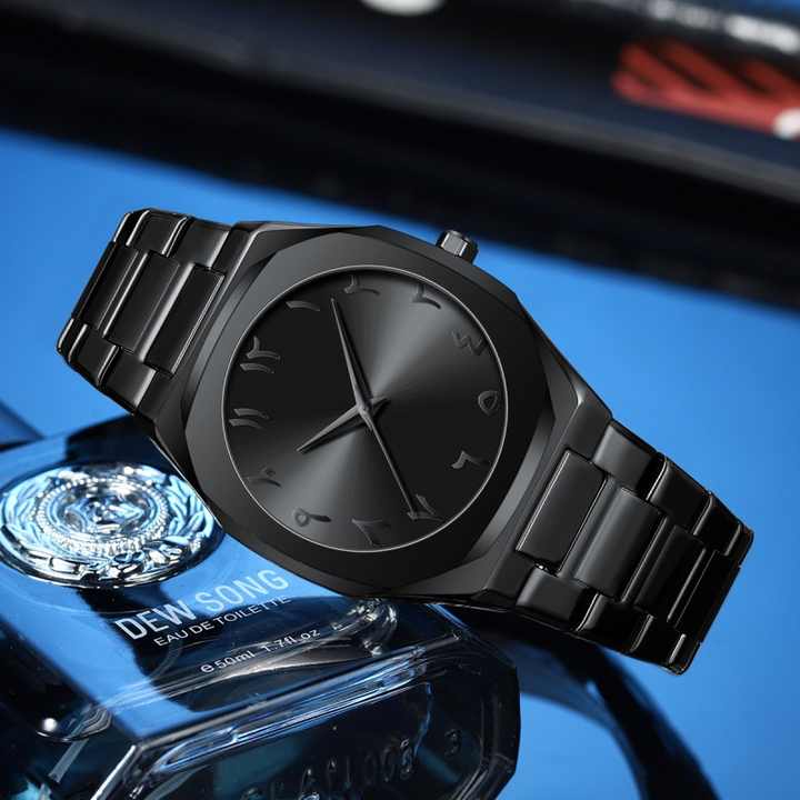 Aura Arabic Watch Stainless Steel With Premium Box